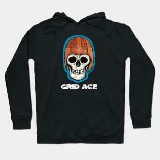 Grid Ace Skull Hoodie